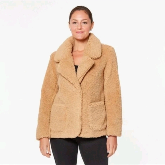 UGG Koolaburra Cropped Sherpa Jacket sz L - Picture 1 of 9